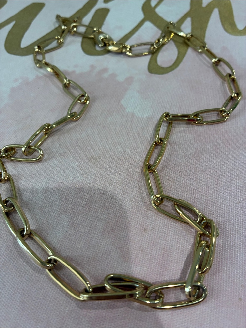 Gold Paperclip Chain Necklace - Women Jewelry